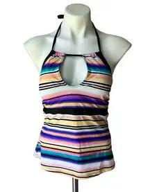 NWOT, Pink Envelope Multi Color Tankini Top, Sz M