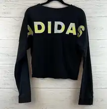 Adidas Tie Dye Spellout Long Sleeve Crop Tee Size M