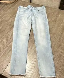 American Eagle Women Skinny Leg Jeans Next Level Stretch Mid-Rise ankle EUC