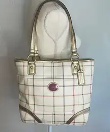 Coach  Multicolored Plaid Purse