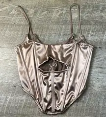 Out From Under Brown Corset Top Size Medium