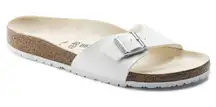 Size 40 Birkenstock Madrid One Strap Sandals White