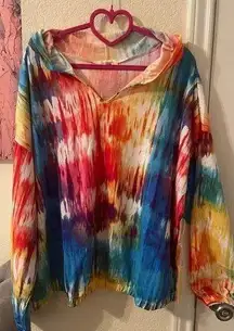 Womens plus size colorful summer thin hoodie size 2X New