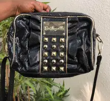 Y2K Betseyville  Black gold studded crossbody bag purse Y2K #gothic #grunge #whimsygoth