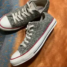 Converse All Star Sweater Knit Gray Low Top Sneakers