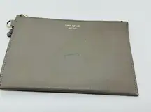 Kate Spade Women's Light Grey Zip Closure Pouch Wristlet Size Large