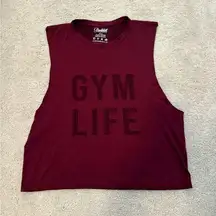 Gym Life Burgundy Sleeveless Top