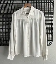 the new age silk button down shirt