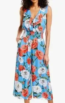 Parker NWT Elara floral ruffle silk blend jumpsuit 2