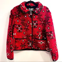 Vintage Tsunami Fleece Aztec SnowFlake Winter Coat