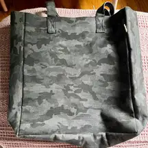 Quilted Koala gray camo tote bag