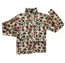 Vintage 80s Liz Thomas Floral Turtleneck