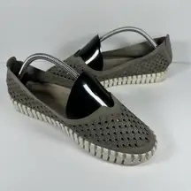 Ilse Jacobsen Tulip 139 Slip-On Flat Sneakers in Gray (41) Size 10