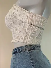 Free People Women's Ruched Tube Top White Small