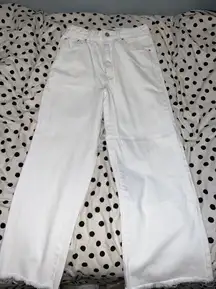 Straight fit high rise White Jeans