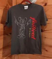 Disney AMAZING GREY MICKEY MOUSE FESTIVAL  GRAPHIC  TEE