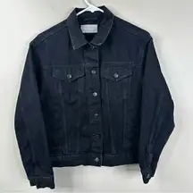Everlane Jean Jacket Womens Small Black Cotton Denim Button Up Coat