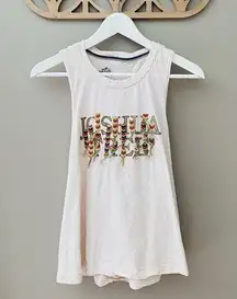 Pilcro by Anthro. Joshua Tree Twist-Back Tank Top Cream Sz Small