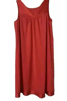 Vanity Fair Vintage Red Nightgown Size Small