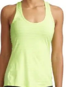 Neon Lime Green Ribbed Striped Racerback Workout Tank Top