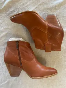 Brown Leather Booties