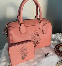 Coach Disney X  Limited Edition Satchel With Matching Wallet & Keychain