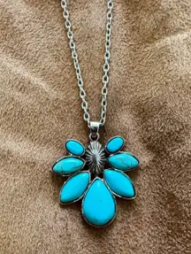 Faux Turquoise Necklace