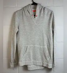 Billabong Woman’s Hoodie Striped Casual Beachy Hi-Low Pullover Hoodie Sz Large