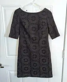 Adrianna Papell Size 0 Gray Crochet Dress