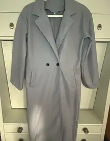 heyheyshine Winter Fashion Wool Coat Long Sleeve Button-down Lapel Jacket size s