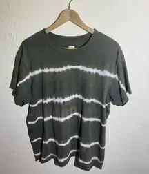 NWOT NSF Grey/White Striped Tie Dye Short‎ Sleeve T-shirt ( L )