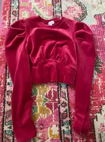 Macy's Kit+Sky  Hot Pink Velvet Crop Top