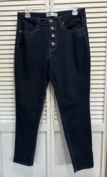 NOBO Dark Wash Skinny High‎ Rise Button Fly Pocket Denim Jeans Size 15