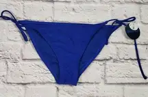 Decree Women's Size Small Blue String Bikini Swimsuit Bottom Medium Coverage