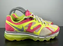 Nike  Air Max 2012 Pink Yellow Shoes Women's Size 7