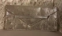 Victoria’s Secret Silver Sequin Fold-Over Clutch | Evening Bag | NWOT