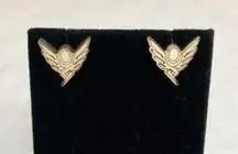 Overwatch Mercy Wood Stud Earrings