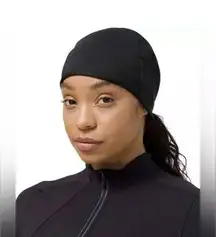 Lululemon Run for It All Beanie Running Cap Light Women’s Black Hat One Size
