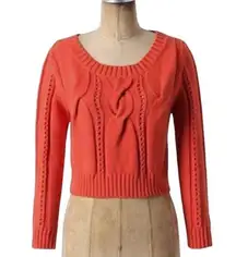 Anthropologie Far Away From Close Cropped Knit Sweater