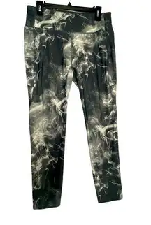 CALIA stay powerful Fashion Print Energize 7/8 Tight, Scared Smoke Gray SZ-Large