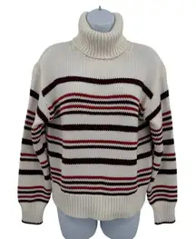 Madewell Women Ribbed 100% Cotton Turtleneck Relaxed Fit Sweater Size XS