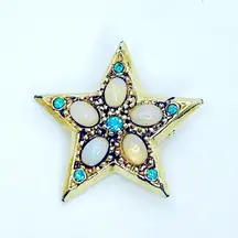 Star Brooch Mid-Century Costume Jewelry