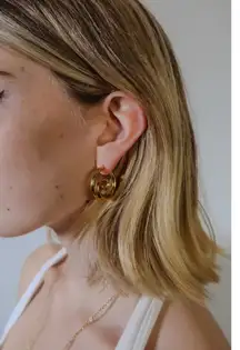 Swirl Tarnish free earrings gothic, bold statement