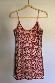 Saks Fifth Avenue embroidered slip dress