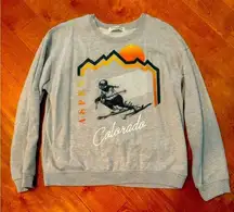 Aspen Colorado Sweatshirt Grey Gray Ski Winter Wound Up XL 16 18