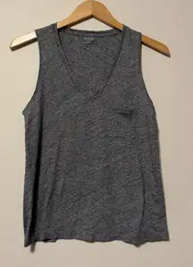 Madewell Charcoal V-Neck Tank Top