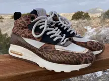 NEW Esse Ut‎ Esse Leopard Cheetah Midi Leather Air Brain Sneaker Animal Print