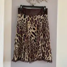 Leopard Print Midi Skirt