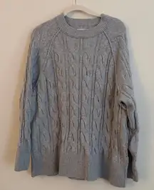 Aerie Gray Knit Tunic Sweater