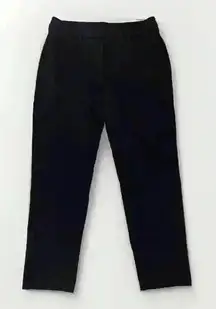 Lands End Women’s Black Trouser Stretch Straight Leg Ankle Length Size 10